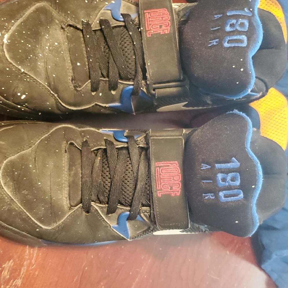 Nike Black and Blue Sneakers with Signature Swoosh